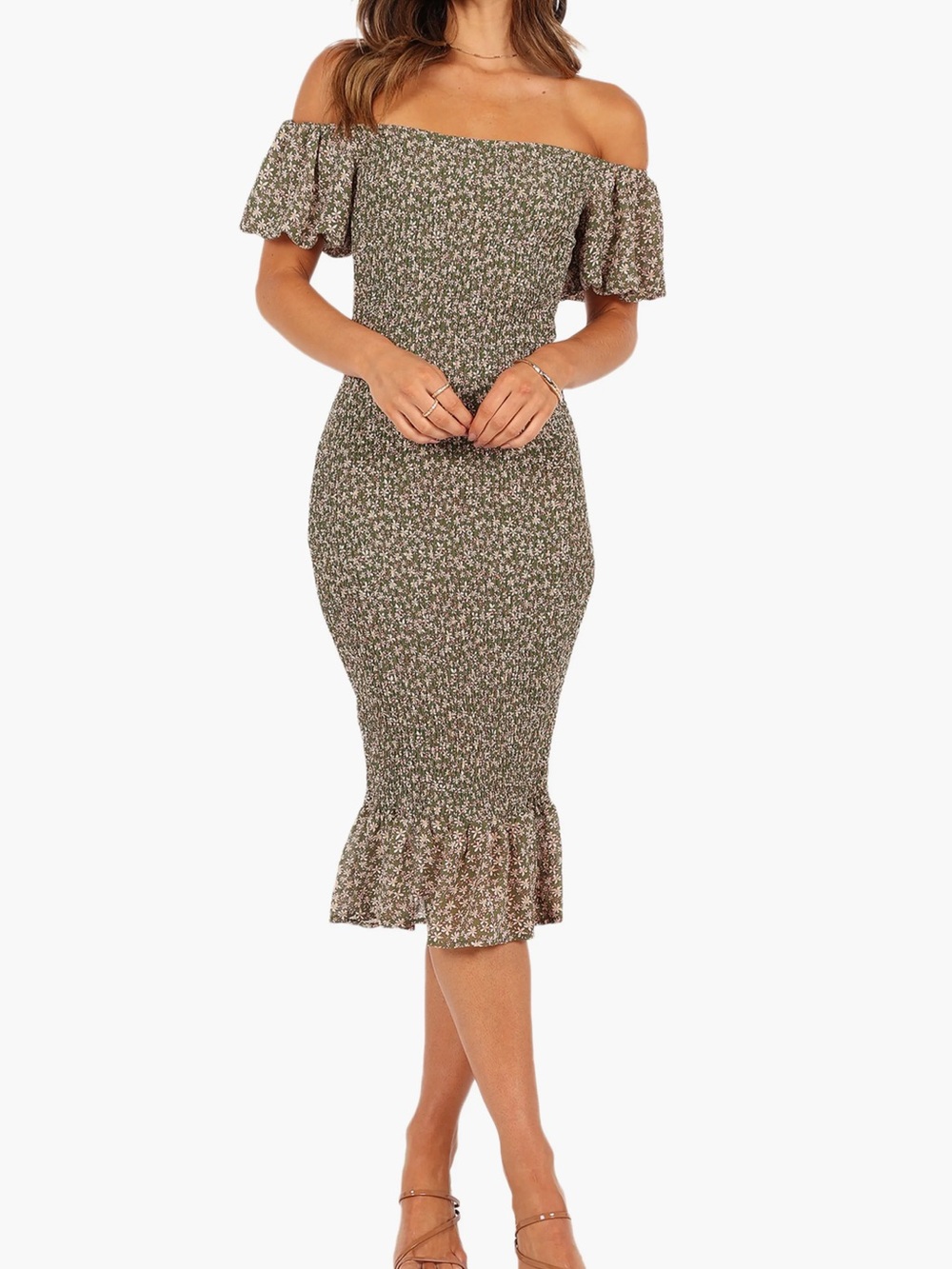 Petal & Pup - Claired Smoked Off the Shoulder Dress - Picture 5 of 5